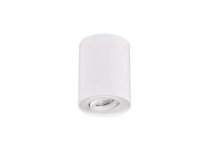 Deckenstrahler COOKIE Weiß mit schwenkbarem GU10 Spot, Ø 9,6cm