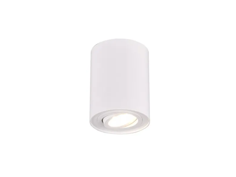 Deckenstrahler COOKIE Weiß mit schwenkbarem GU10 Spot, Ø 9,6cm