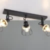 Deckenstrahler JEROME 3-flammig, Gitter & Rattan Schirme, Breite 62cm