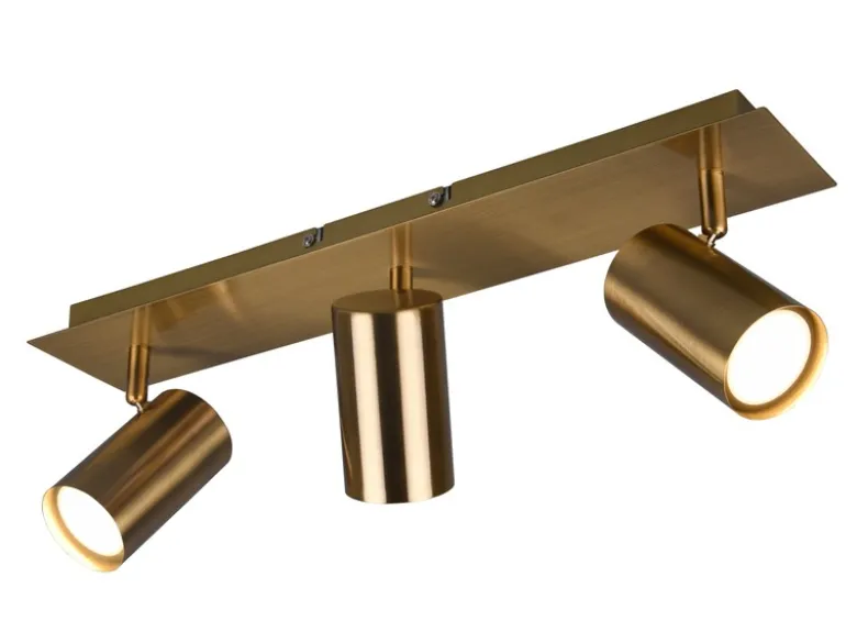 Deckenstrahler MARLEY Altmessing 3-flammig, Breite 48cm