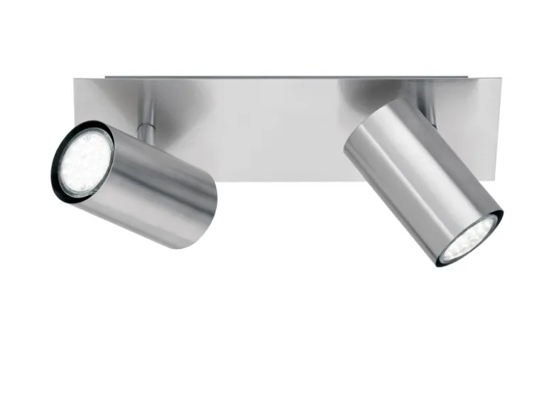 Deckenstrahler MARLEY Silber 2-flammig, Breite 30cm
