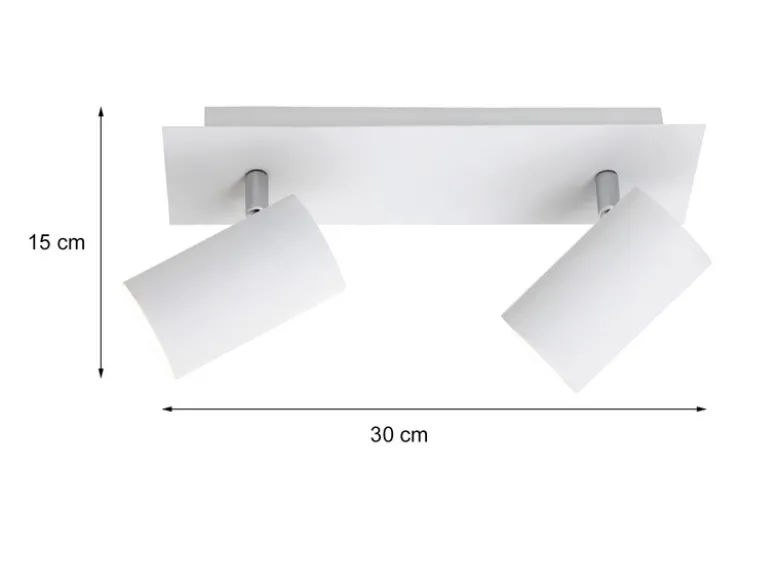 Deckenstrahler MARLEY Weiß 2-flammig, Breite 30cm
