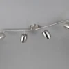 Deckenstrahler NANCY 4-flammig aus Metall Silber, Breite 70,5cm