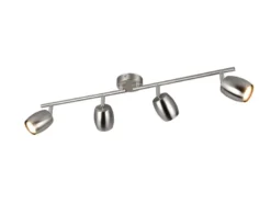 Deckenstrahler NANCY 4-flammig aus Metall Silber, Breite 70,5cm