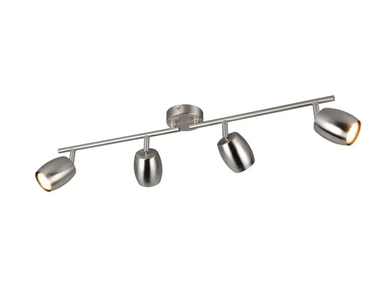 Deckenstrahler NANCY 4-flammig aus Metall Silber, Breite 70,5cm