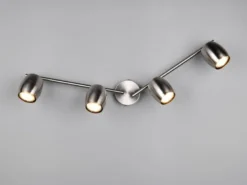 Deckenstrahler NANCY 4-flammig aus Metall Silber, Breite 70,5cm