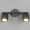 Deckenstrahler NANCY 2-flammig aus Metall Schwarz, Breite 27,5cm
