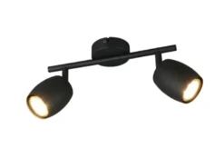 Deckenstrahler NANCY 2-flammig aus Metall Schwarz, Breite 27,5cm