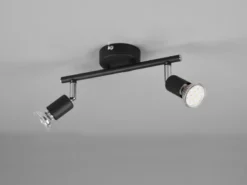 Deckenstrahler PARIS 2-flammig Metall Schwarz, Breite 25cm