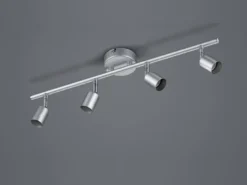 Deckenstrahler PARIS 4-flammig Metall Silber titanfarbig, Breite 50cm