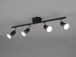 Deckenstrahler PARIS 4-flammig Metall Schwarz, Breite 50cm