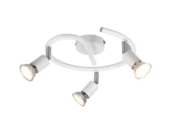 Deckenstrahler PARIS Rondell 3-flammig Weiß, Ø 26cm