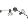 Deckenstrahler RAN Grau 4-flammig, Gitterlampe schwenkbar, Breite 60cm