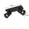 Deckenstrahler SHARP Schwarz Gold 2-flammig, Breite 28cm