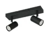 Deckenstrahler TARYN Schwarz 2-flammig, Breite 26cm