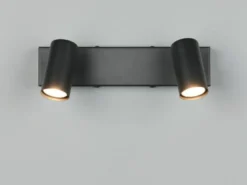 Deckenstrahler TARYN Schwarz 2-flammig, Breite 26cm