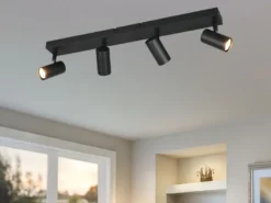 Deckenstrahler TARYN Schwarz 4-flammig, Breite 56cm
