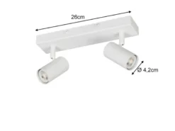 Deckenstrahler TARYN Weiß 2-flammig, Breite 26cm