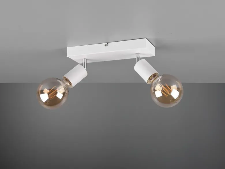 Deckenstrahler VANNES Weiß, Balken 2-flammig, Breite 26cm
