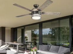 Deckenventilator AHRENDALE mit Licht, Outdoor geeignet IP44, Ø 152cm