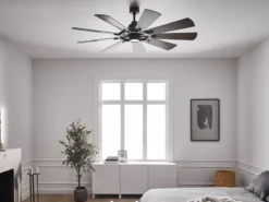 Deckenventilator GENTRY mit Licht & wendbaren Flügeln in 2 Dekoren, Ø 165cm