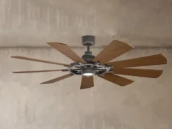 Deckenventilator GENTRY mit Licht & wendbaren Flügeln in 2 Dekoren, Ø 165cm