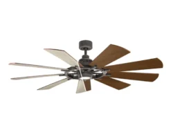 Deckenventilator GENTRY mit Licht & wendbaren Flügeln in 2 Dekoren, Ø 165cm