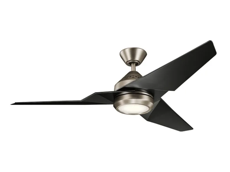 Deckenventilator JADE mit Licht und Fernbedienung, Schwarz-Silber, Ø 152cm