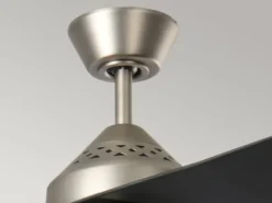 Deckenventilator JADE mit Licht und Fernbedienung, Schwarz-Silber, Ø 152cm