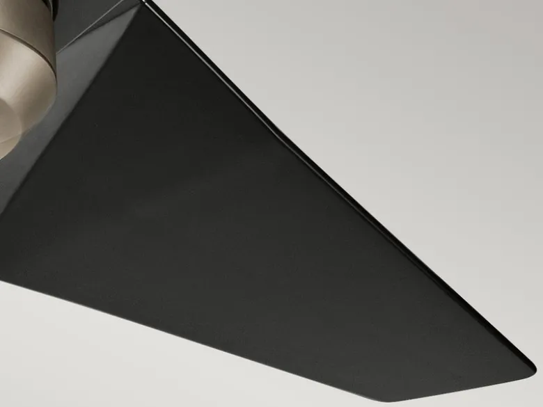 Deckenventilator JADE mit Licht und Fernbedienung, Schwarz-Silber, Ø 152cm
