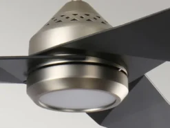Deckenventilator JADE mit Licht und Fernbedienung, Schwarz-Silber, Ø 152cm