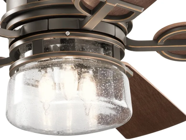 Deckenventilator LYNDON mit Licht & Fernbedienung, Feuchtraumgeeignet, Ø 132cm