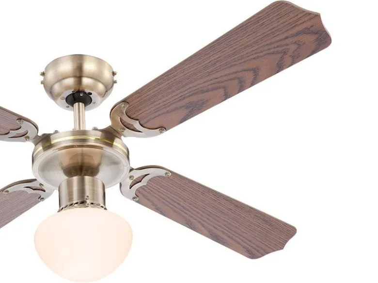 Deckenventilator mit Licht CHAMPION, Zugschalter 2 Flügelfarben Ø106cm
