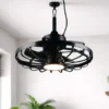 Deckenventilator OSLO mit Licht, Fernbedienung & Stecker Outdoor geeignet Ø 51cm