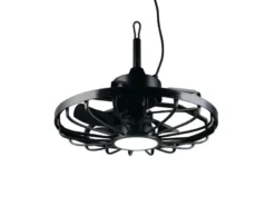 Deckenventilator OSLO mit Licht, Fernbedienung & Stecker Outdoor geeignet Ø 51cm