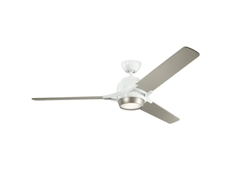 Deckenventilator ZEUS mit Licht und Fernbedienung, Weiß-Silber, Ø 152cm