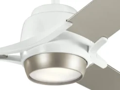 Deckenventilator ZEUS mit Licht und Fernbedienung, Weiß-Silber, Ø 152cm
