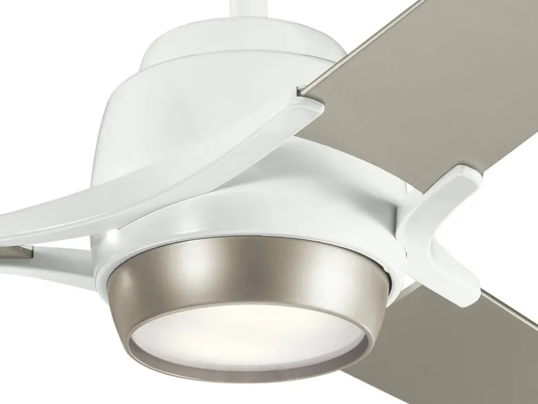 Deckenventilator ZEUS mit Licht und Fernbedienung, Weiß-Silber, Ø 152cm