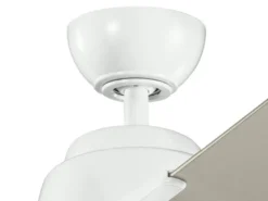 Deckenventilator ZEUS mit Licht und Fernbedienung, Weiß-Silber, Ø 152cm