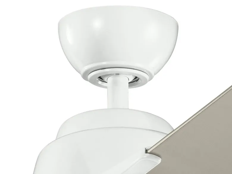 Deckenventilator ZEUS mit Licht und Fernbedienung, Weiß-Silber, Ø 152cm