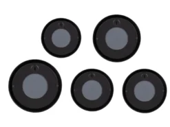 Deko Wandspiegel 5er Spiegel SET mit Rahmen in Schwarz & Magnet zum Kleben