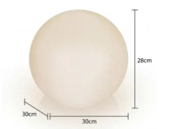 Deko LED RGBW Solar Kugelleuchte Outdoor mit Fernbedienung, Höhe 28cm