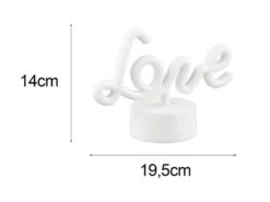 Deko LED Tischleuchte AMOR Batterie- oder USB betrieben, Höhe 14cm