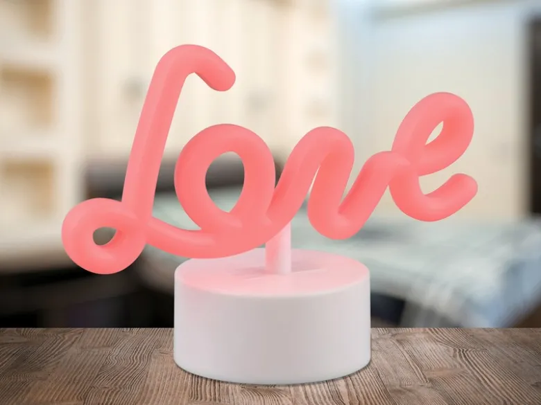 Deko LED Tischleuchte AMOR Batterie- oder USB betrieben, Höhe 14cm