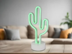Deko LED Tischleuchte CACTUS Batterie- oder USB betrieben, Höhe 29cm
