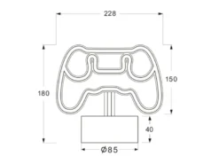 Deko LED Tischleuchte CONTROL Batterie- oder USB betrieben, Höhe 18cm