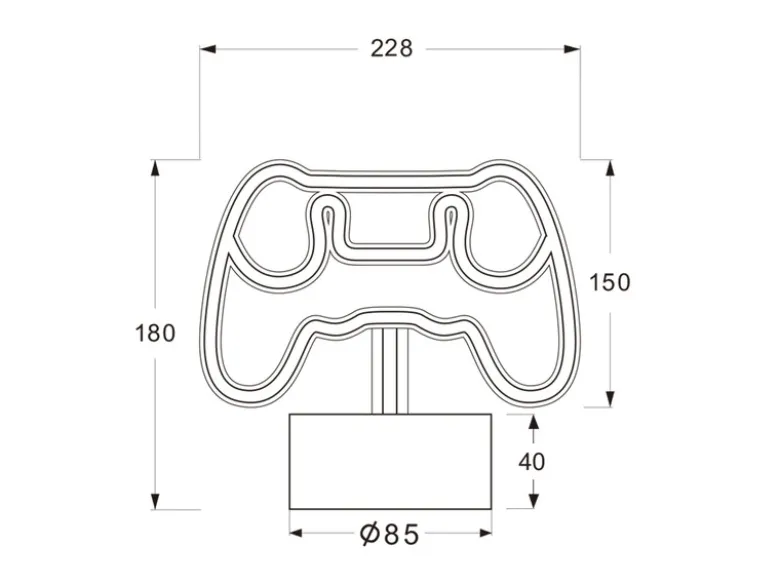 Deko LED Tischleuchte CONTROL Batterie- oder USB betrieben, Höhe 18cm