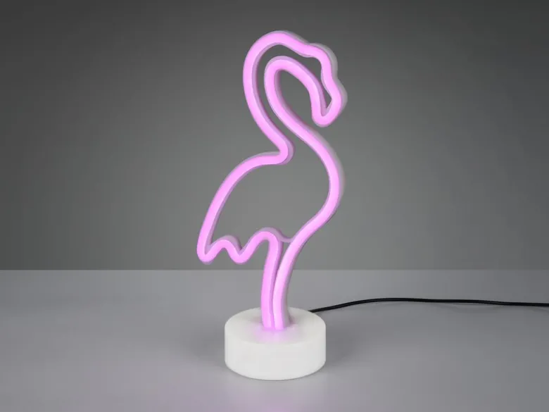 Deko LED Tischleuchte FLAMINGO Batterie- oder USB betrieben, Höhe 29cm