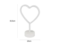 Deko LED Tischleuchte HEART Batterie- oder USB betrieben, Höhe 30cm