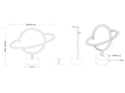 Deko LED Tischleuchte PLANET Batterie- oder USB betrieben, Höhe 25cm